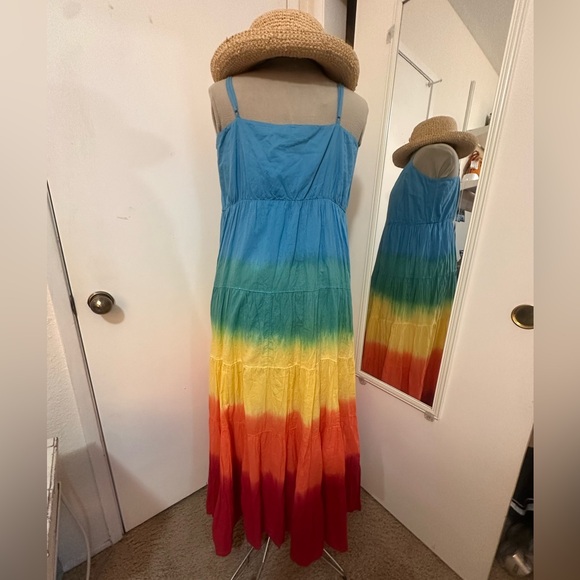 Jessica Simpson Rainbow Herbs 100% Cotton Lined Sundress NWT Size XL - Picture 6 of 13